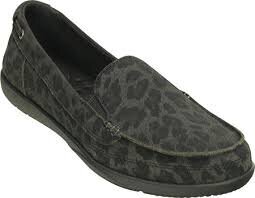 Crocs Walu Leopard Print Leather 36 (light grey/graphite)