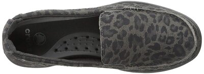 Crocs Walu Leopard Print Leather 35 (light grey/graphite)