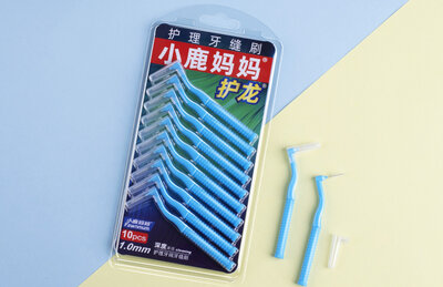 Fawnmum Interdental Brush L-shape 1.0mm 10pcs
