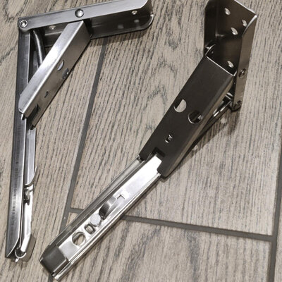 ZUOGANG Fold Bracket F8 - 19.5cm (Slim) Silver 2pcs