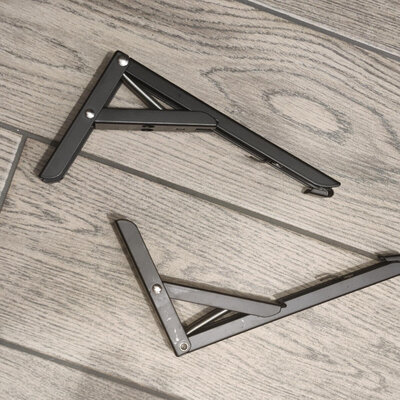 ZUOGANG Fold Bracket F8 - 19.5cm (Slim) Black 2pcs