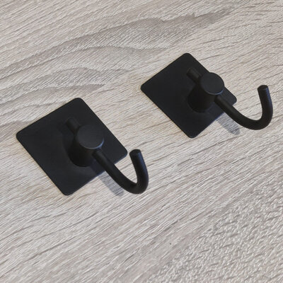 HO-LZ Hook 2pcs (Glue) Black