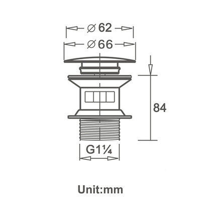Disfact D120 Click-Clack (With overflow) Silver