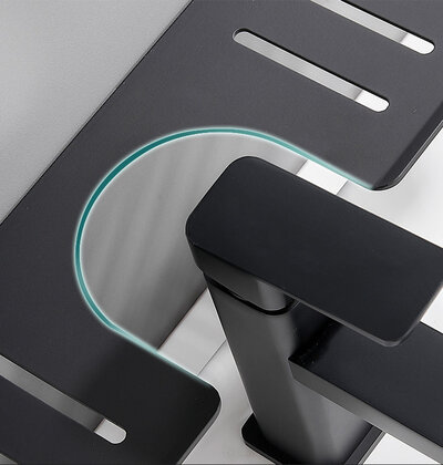 IwConcept BathRack Loft-70cm Notch Black