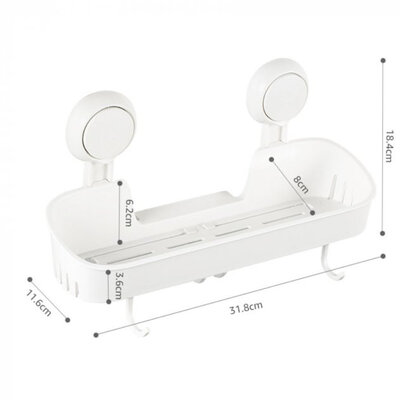 Taili AW633 (Storage Shelf + hook) White