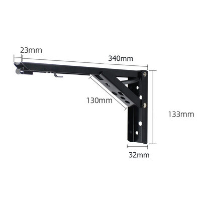 ZUOGANG Fold Bracket F14 - 34cm (Slim) Black 2pcs