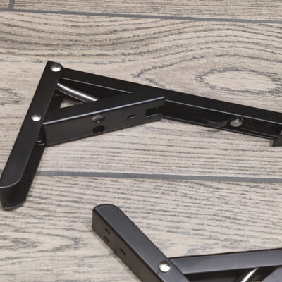 ZUOGANG Fold Bracket F8 - 19.5cm (Slim) Black 2pcs