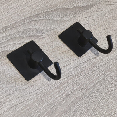 HO-LZ Hook 2pcs (Glue) Black