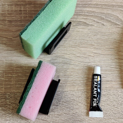 DAXINI Sponge Holder L003 Aluminium 2pcs Black