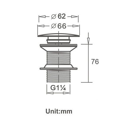Disfact D121 Click-Clack (Without overflow) Silver