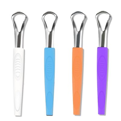 Fawnmum Tongue Scraper Steel Orange