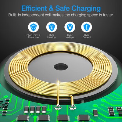 RAXFLY Qi Wireless Fast Charger 10W (IPX5) Black