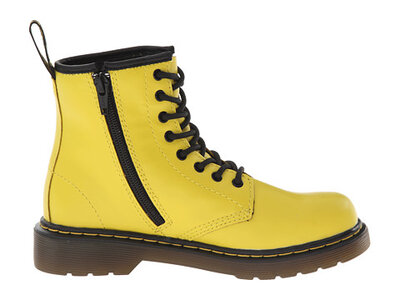  Dr. Martens Kid's Collection Delaney 32 (Wild Yellow Softy T)